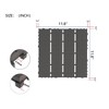 GlasFlength Carpet Tiles 44 Pack 12" Interlocking Deck Tiles, Grain Pattern Waterproof Outdoor Flooring for Patio Balcony, Gray, 12"*12"*0.8" - 3 of 4