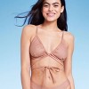 Women's Strappy Underwire Bikini Top - Wild Fable™ Brown Lurex - image 3 of 4