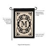 Evergreen Flag Cambridge Chic Letter M Monogram Applique Garden Flag - 12.5" Wide x 18" High - 3 of 4