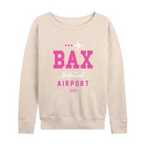 Women's - Barbie - BAK Lightweight French Terry Wide Neck Long Sleeve Shirt - 1 of 4