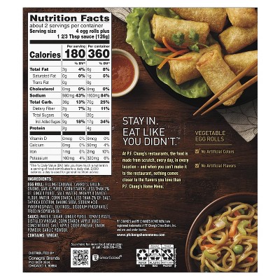 P.F. Chang&#39;s Frozen Home Menu Vegetable Mini Egg Rolls - 8ct/8.8oz