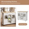 Foldable Kitchen Island Cart With Wheels, Spice Rack And Towel Holder Compact Mobile Storage Cart For Small Kitchens, Camping And RVs - 4 of 4