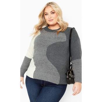 Women's Plus Size Avery Sweater - grey | AVENUE