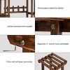 SEVOBAL 4-Story 7-Seat Carbonized Wood Plant Stand Rack Multiple Flower Pot Holder Shelf Indoor Outdoor Planter Display Shelving Unit Patio Corner - 4 of 4