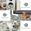 Washable Rug for Living Room, Non-Slip Modern Botanical Floral Leaf Area Rug, Stain-Resistant Indoor Foldable Print Carpet for Bedroom, Nursery - 4 of 4