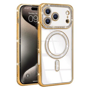 Entronix [Magnetic] Case Compatible with iPhone 17 Pro - [Clear Back] Luxury Diamonds - 1 of 4