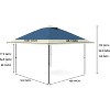 13x13Ft Pop-Up Gazebo with Mosquito Net, Height Adjustable 2-Tier Vented Top Canopy Tent for Outdoor Party Garden Camping Patio - 2 of 2