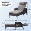 Outdoor 2 Pieces Patio Chaise Lounge Chairs with Cushion - 2 of 4