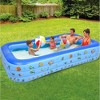 TINKLE WELL Inflatable Swimming Kiddie Pool 98" X 67" X 21" Ocean World Blue - 2 of 3