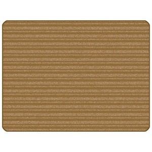 Carpets for Kids KIDSoft Subtle Stripes Tonal Solid Classroom Rug Brown, Tan, Rectangle, 6'X9' - 1 of 3