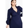 Women's Plus Size Selena Plain Midi Dress - navy | CITY CHIC - image 2 of 4