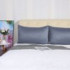 4 Pcs Queen 20"x30" Silk Satin Luxury Cooling Pillowcase Slate Gray - PiccoCasa - 3 of 4