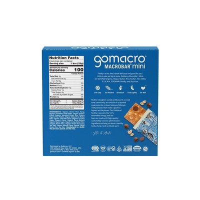 GoMacro Oatmeal Chocolate Chip Minis Protein Bar - 7.2oz