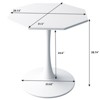 Tulip Table In Mid-Century Style, Tall Dining Table for 2-4, Round Pedestal Dining Table, Modern Tables for Dining Room, Living Room, Coffee Bar - 4 of 4
