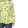 White Mark Women's Paisley Button Front Tunic Top - 4 of 4