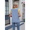 Womens Tank Tops Summer Casual Cap Sleeve Striped Shirt Crewneck T Shirts Loose Blouses 2025 - 4 of 4