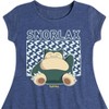 Girls' - Pokémon - Snorlax Fit & Flair Cap Sleeve Dress - 2 of 3