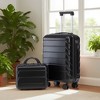 Whisen 14"/20" 2-Size Travel Luggage, ABS Hard Shell Spinner Wheel Luggage, 14" Cosmetic Case with Combination Lock - 3 of 4