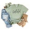 Simply Sage Market Women's Grateful Heart Short Sleeve Graphic Tee - 2 of 2