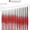 Borciani Bonazzi UNICO Silver Synthetic Series 810 Paint Brush, Round 1 - Medium Handle Paintbrush Handcrafted in Italy, Cruelty-Free, Acrylic, Oil, - 3 of 4