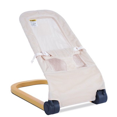 Grungis Ergonomic Baby Bouncer,Portable Foldable Baby Bouncer Seat with 3 Height Adjustments and Natural Vibrations for Babies 0-6 Months
