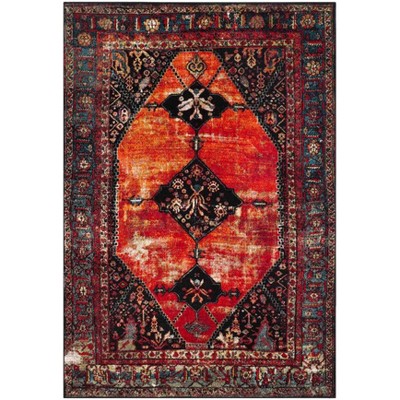 Antique Patina Multicolor Floral Synthetic Area Rug, 5'3" x 7'6"