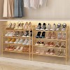 Simple Trending 4-Tier Stackable Shoe Rack Golden Yellow - 4 of 4