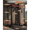 Coucheta Power Cage, 2000LBS Squat Rack for Home Gym with Adjustable Cable Crossover System, Weight Workout Machine,Multi-Function Weight Cage - 2 of 4