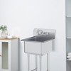 VEVOR Stainless Steel Prep & Utility Sink,1 Compartment Free Standing Small Sink Include Faucet & legs, 21"x41" Commercial Single Bowl Sinks, Silver - 2 of 4