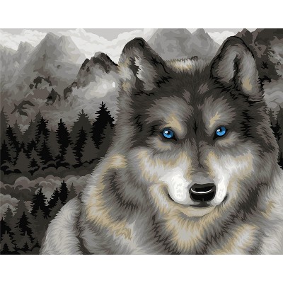 Crafting Spark Painting by Numbers kit Wolf H092 19.69 x 15.75 in : Target