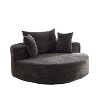 CAVINAS 55''L Chenille Swivel Sofa Chair Fluffy Sleeper 360 Degree Swivel Chair with Pillows for Living Room - 2 of 4