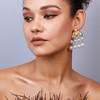 SOHI Women's Pearl White Party Drop Earrings - 3 of 4