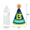 Big Dot of Happiness Boy 13th Birthday - Cone Happy Birthday Party Hats for Kids and Adults - Set of 8 (Standard Size) - 3 of 4