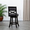 CAVINAS 24" Counter Height X-Back Chair, Swivel Stool, Bistro Chairs, Swivel Dining Chair, Fabric Seat - 3 of 4