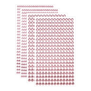Unique Bargains Acrylic Self-Adhesive Craft Decorative 4 Sheets Rhinestone Stickers - 1 of 4