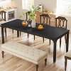 Okak Farmhouse Wood Large Collaborative Desk Rectangle Dining Table,Long Modern Kitchen Dinner Table for Dining Room,Breakfast Nook - 2 of 4