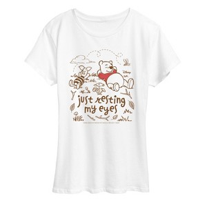Women's - Winnie The Pooh - Just Resting My Eyes Short Sleeve Graphic T-Shirt - 1 of 4