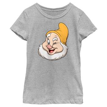 Girl's Snow White and the Seven Dwarves Happy's Face T-Shirt