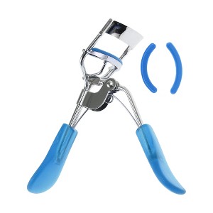 Unique Bargains Women Chrome Flat Handle Eyelash Curler 1 Pc - 1 of 3