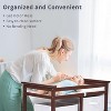 Baby Changing Table, Wooden Diaper Changing Table, Infant Diaper Changing Station Dresser with Laundry Hamper, 3 Drawer Basket and Changing Pad - 4 of 4