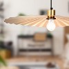River of Goods Marina 24" Antique Brass Disk Shaped Wavy Indoor Pendant Lamp: UL Listed, Metal Dome Shade, E26 - 3 of 4