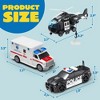 Toddler Truck Toys for 3 4 5 6 7 Year Old Boys - Police Car Toy Set, Emergency Vehicle Playset, Kids Toys Cars with Lights and Sounds for Boys Girls - 4 of 4