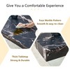 NicBex 43" Marble-Pattern Coffee Table Side Table, Tempered Glass Leg, Multi-Purpose Display Stand for Living Room Office - 4 of 4