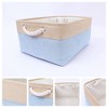 Unique Bargains Fabric Collapsible Storage Organizer Basket with Handles - 2 of 4
