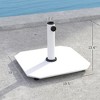 Square Patio Umbrella Base, 41 lbs Metal Umbrella Stand Base with Adjustable Foot Pads, Patio Umbrella Holder for 1.3"/1.5"/1.9" Umbrella Poles - 3 of 4