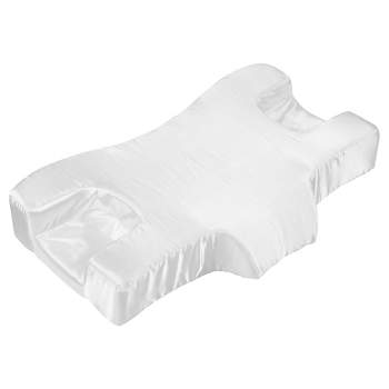 Unique Bargains Satin Home Sleeping Neck and Shoulder Pain Ease Bed Memory Foam Pillow 1Pcs