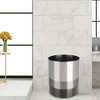 Triune 3-Tone Bathroom Wastebasket - Nu Steel: Stainless Steel, 11" High, 6L Capacity, Solid Pattern - 4 of 4