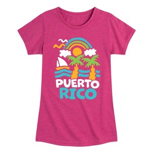 Girls' - Instant Message - Puerto Rico Fitted Short Sleeve Graphic T-Shirt - 1 of 4