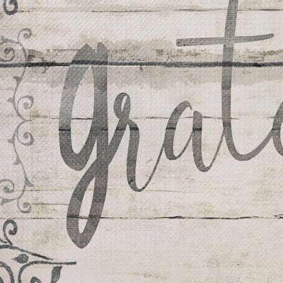 Grateful Grey and Cream Floral Anti-Fatigue Kitchen Mat