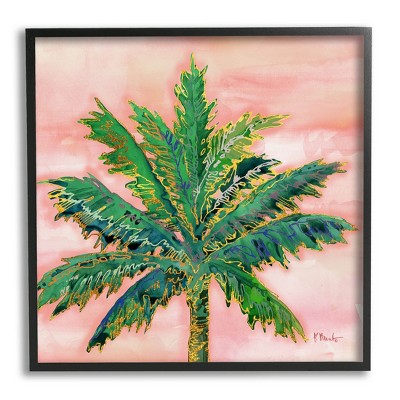 Stupell Industries Modern Glam Outline Palm Tree Framed Giclee Art